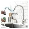 Gold Kitchen Faucet with Swivel Spout, Brushed Finish view 4