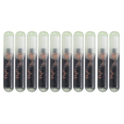 Greensen 10-Pack Glass Tube Animal Microchip Implants, 2.12 mm Pet ID Tags with Anti-Slip Biochemical Coating for Dog and Livestock Tracking, ISO 11784/11785 Compliant