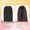 Silk-co Wavy Clip-On Ponytail, Long Curly Synthetic Hair Extension, Chocolate Brown, 40 cm view 2