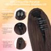 Silk-co Wavy Clip-On Ponytail, Long Curly Synthetic Hair Extension, Chocolate Brown, 40 cm view 3
