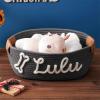 Personalized Dog/Cat Toy Basket, Cotton Rope Pet Toy Storage Box, Puppy Gift (28 x 22 x 11 cm) view 3