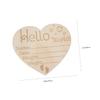 ERINGOGO 3-Piece Heart-Shaped Wooden Name Sign for Newborn Announcements view 2
