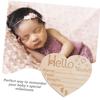 ERINGOGO 3-Piece Heart-Shaped Wooden Name Sign for Newborn Announcements view 3