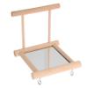 BAZEITFLOW Bird Cage Perch with Mirror, Durable Natural Wood Parrot Toy view 1