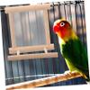 BAZEITFLOW Bird Cage Perch with Mirror, Durable Natural Wood Parrot Toy view 3