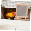 BAZEITFLOW Bird Cage Perch with Mirror, Durable Natural Wood Parrot Toy view 4