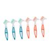 FOMIYES 6-Piece Denture Cleaning Brushes with Dual Head, Non-Slip Handle, and Color-Coded Bristles view 1