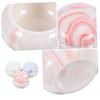VILLFUL 3-Pack Small Ceramic Cosmetic Jars with Lids, 15 ml, Marble Pattern view 3