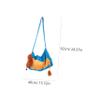 Portable Canvas Pet Carrier Bag, Blue, Lion Style view 2