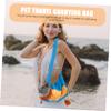 Portable Canvas Pet Carrier Bag, Blue, Lion Style view 3