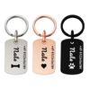 Tiklife Personalized Stainless Steel Pet Tag with Engraving, Square Tag Set of 2 view 1