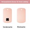 Tiklife Personalized Stainless Steel Pet Tag with Engraving, Square Tag Set of 2 view 3