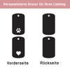 Tiklife Personalized Stainless Steel Pet Tag with Engraving, Square Tag Set of 2 view 4