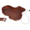 Reptile Water Dish with Ramp, Platform and Drainage Tube, Brown view 1