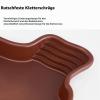 Reptile Water Dish with Ramp, Platform and Drainage Tube, Brown view 4