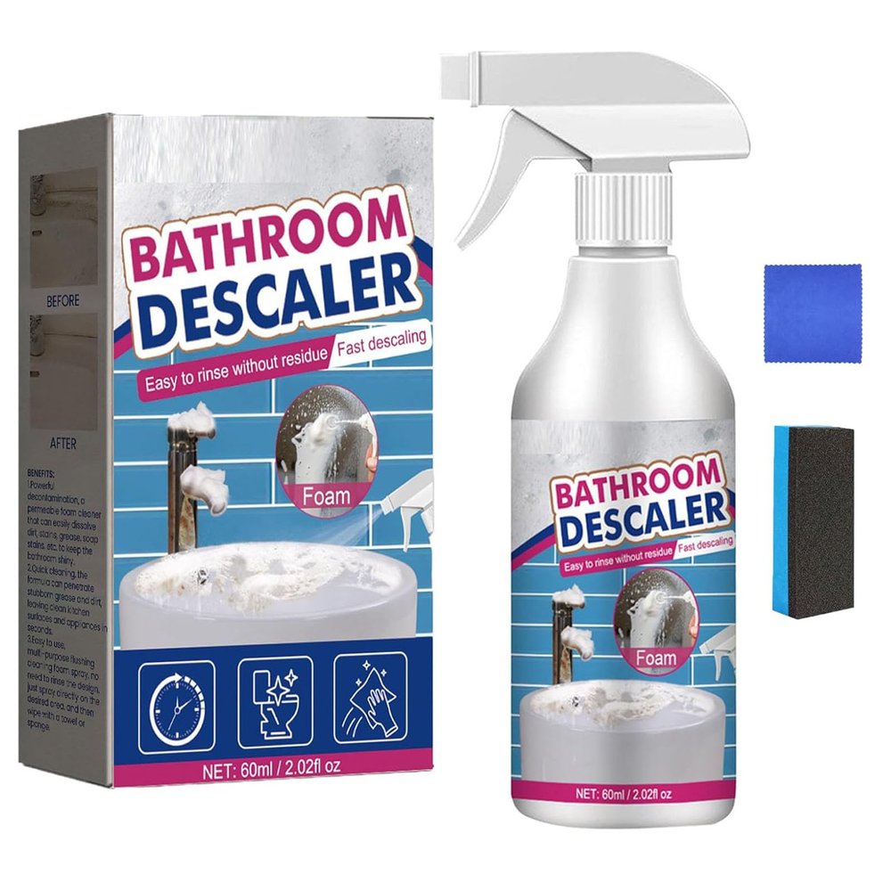 Lifesparking/Stellaya/Acssart Tough Stain Cleaner, Bathroom Limescale Remover Foam Cleaner, 2025 Upgrade, for Bathtubs, Toilets, Glass, Faucets (1)