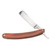 Vintage Stainless Steel and Wood Safety Razor with Smooth Handle view 1