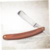 Vintage Stainless Steel and Wood Safety Razor with Smooth Handle view 2