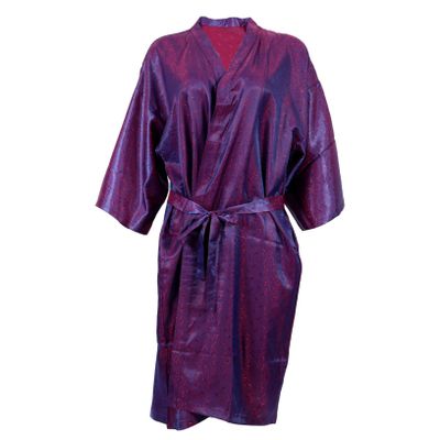 Purple Hairdressing Cape for Adults, Lightweight Imitation Silk
