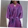 Purple Hairdressing Cape for Adults, Lightweight Imitation Silk view 3