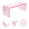 Pink Transparent Acrylic Nail Hand Rest for Manicures view 3