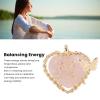 Fafeicy Heart-Shaped Healing Crystal Pendant for Energy, Love, and Meditation (Rose) view 4
