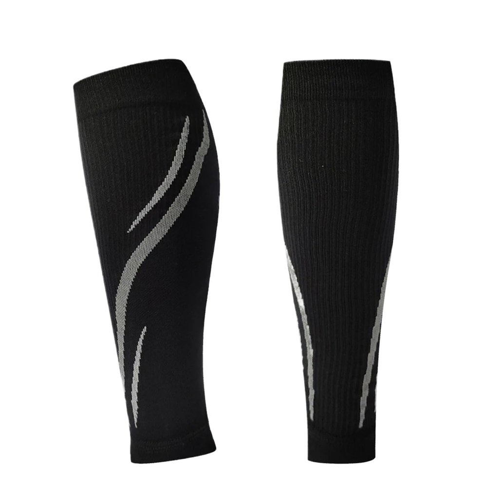 IUVYTA 1 Pair Calf Compression Sleeves for Men and Women, Shin Splint Support for Running and Cycling, Black, M