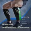 IUVYTA 1 Pair Calf Compression Sleeves for Men and Women, Shin Splint Support for Running and Cycling, Black, M view 3