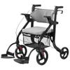 Folding 2-in-1 Rollator Walker with Backrest and Footrests view 1