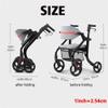 Folding 2-in-1 Rollator Walker with Backrest and Footrests view 2