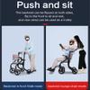 Folding 2-in-1 Rollator Walker with Backrest and Footrests view 3