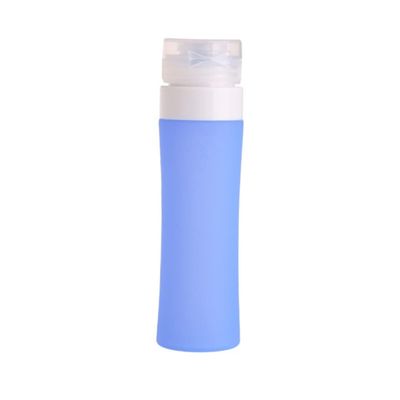 FOYTOKI Portable Silicone Travel Bottle, 80 ml, Refillable, Blue