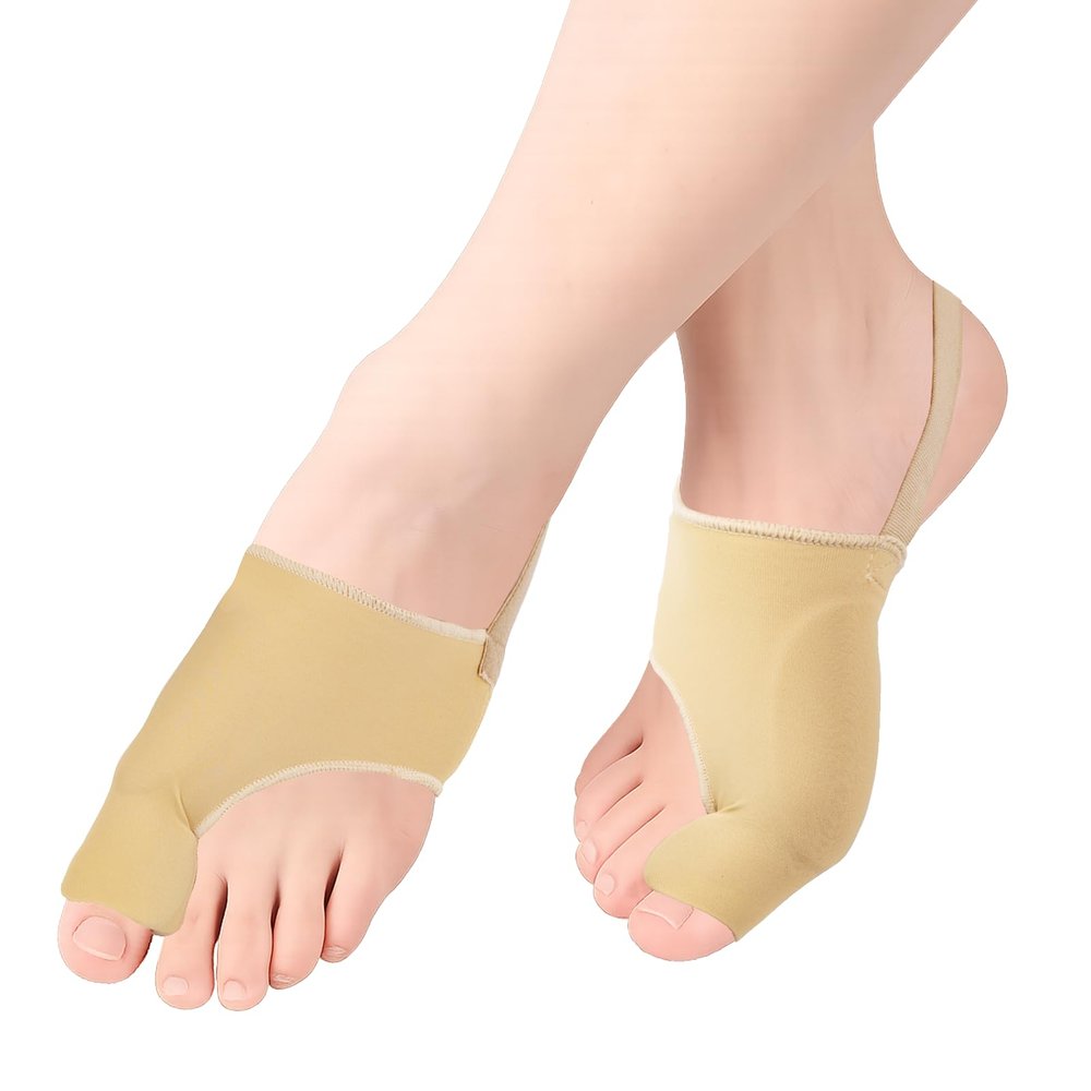 JLFDLLYYZQ 1 Pair Hallux Valgus Correction Socks with Heel Strap (Skin-Tone)