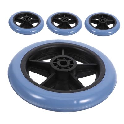 EXAOMBLE 4-Piece Replacement Walker Wheels for Wheelchairs and Mobility Aids, Swivel Design, Shock-Absorbing Material