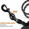Long Dog Leash, 5 m x 8 mm, Black, with Padded Handle and Locking Carabiner view 3