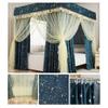 WOTZOV Bed Canopy with 4 Corner Posts, Mosquito Net, Gray 2, 180 x 200 cm view 2