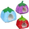 VTIDOBE Strawberry Pet Cave for Cats and Dogs view 2