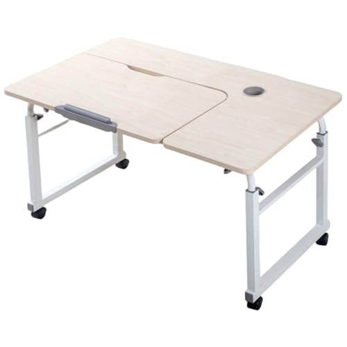 Adjustable Over-Bed Desk with Wheels for Laptop, Study, and Meals
