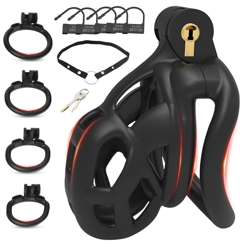BDSMJOY Male Chastity Cage for Men (M)