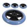 minkissy 4-Piece Universal Walker Replacement Wheels, PVC and Metal, Blue view 1