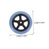 minkissy 4-Piece Universal Walker Replacement Wheels, PVC and Metal, Blue view 2