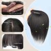 Human Hair Topper for Thinning Hair, 8 x 12 cm Silk Base, 20 cm, Chestnut Brown view 4