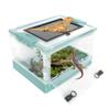 AMYSTY Terrarium Feeding Box for Snails, Reptiles, Amphibians, and Jumping Spiders, Blue, 39.5 cm view 1