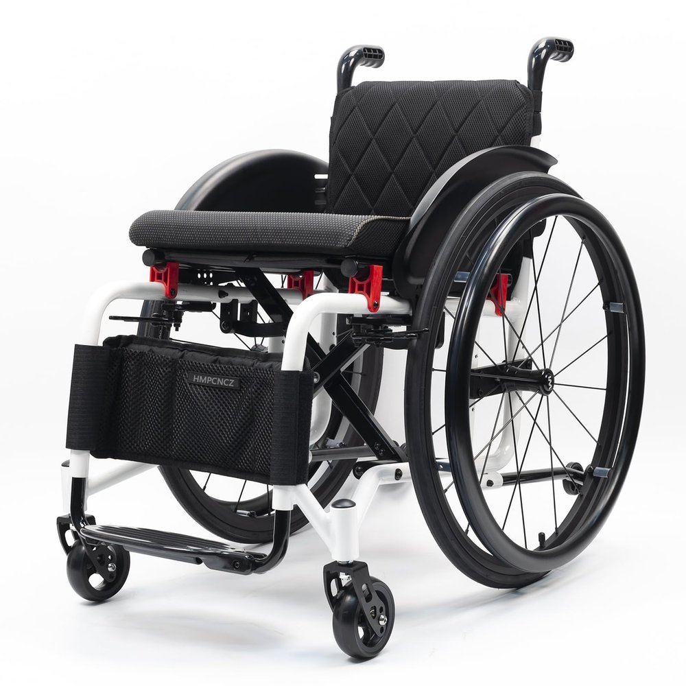 HMPCNCZ Sport Wheelchair for Adults, All-Terrain Ultra-Lightweight Folding Wheelchair, Portable Aluminum Quiet Wheelchair, Only 27.5 lb (40 cm/15.7 in)