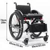 HMPCNCZ Sport Wheelchair for Adults, All-Terrain Ultra-Lightweight Folding Wheelchair, Portable Aluminum Quiet Wheelchair, Only 27.5 lb (40 cm/15.7 in) view 2