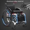HMPCNCZ Sport Wheelchair for Adults, All-Terrain Ultra-Lightweight Folding Wheelchair, Portable Aluminum Quiet Wheelchair, Only 27.5 lb (40 cm/15.7 in) view 3