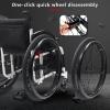 HMPCNCZ Sport Wheelchair for Adults, All-Terrain Ultra-Lightweight Folding Wheelchair, Portable Aluminum Quiet Wheelchair, Only 27.5 lb (40 cm/15.7 in) view 4