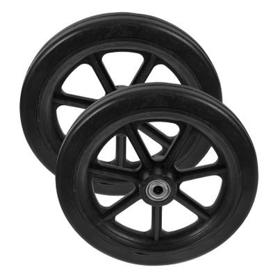 Homoyoyo Wheelchair Front Wheels, 7 Replacement Wheels, PVC and Metal, Universal Solid-Rubber Wheels