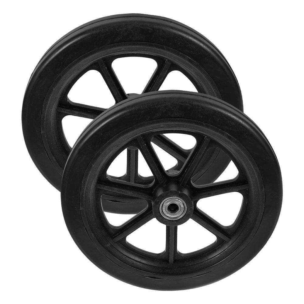 Homoyoyo Wheelchair Front Wheels, 7 Replacement Wheels, PVC and Metal, Universal Solid-Rubber Wheels