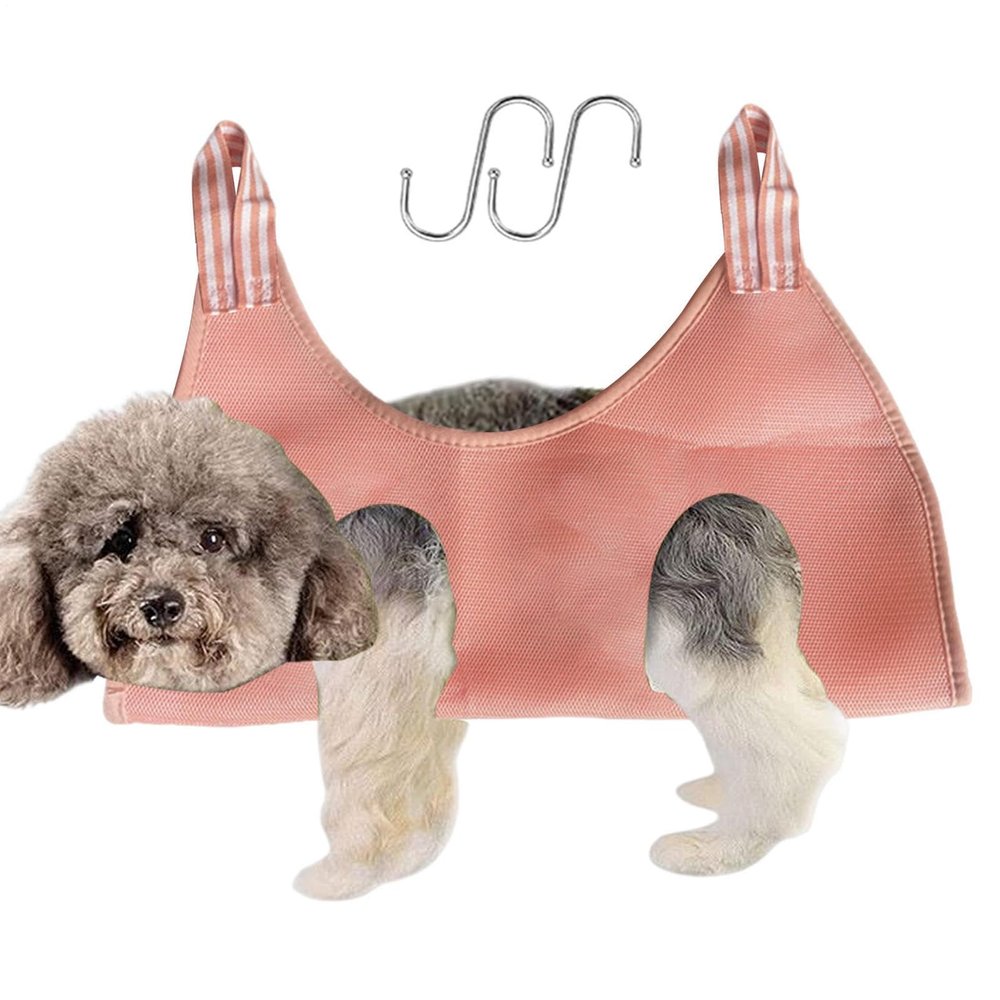 WJnflQN Dog Grooming Hammock for Nail Trimming, Adjustable Grooming